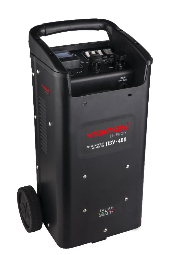 Пуско-зарядное устройство VERTON Energy  ПЗУ-400 (12/24,40-700 Ач; заряд 1,6кВт;60А, пуск 8.0 кВт)