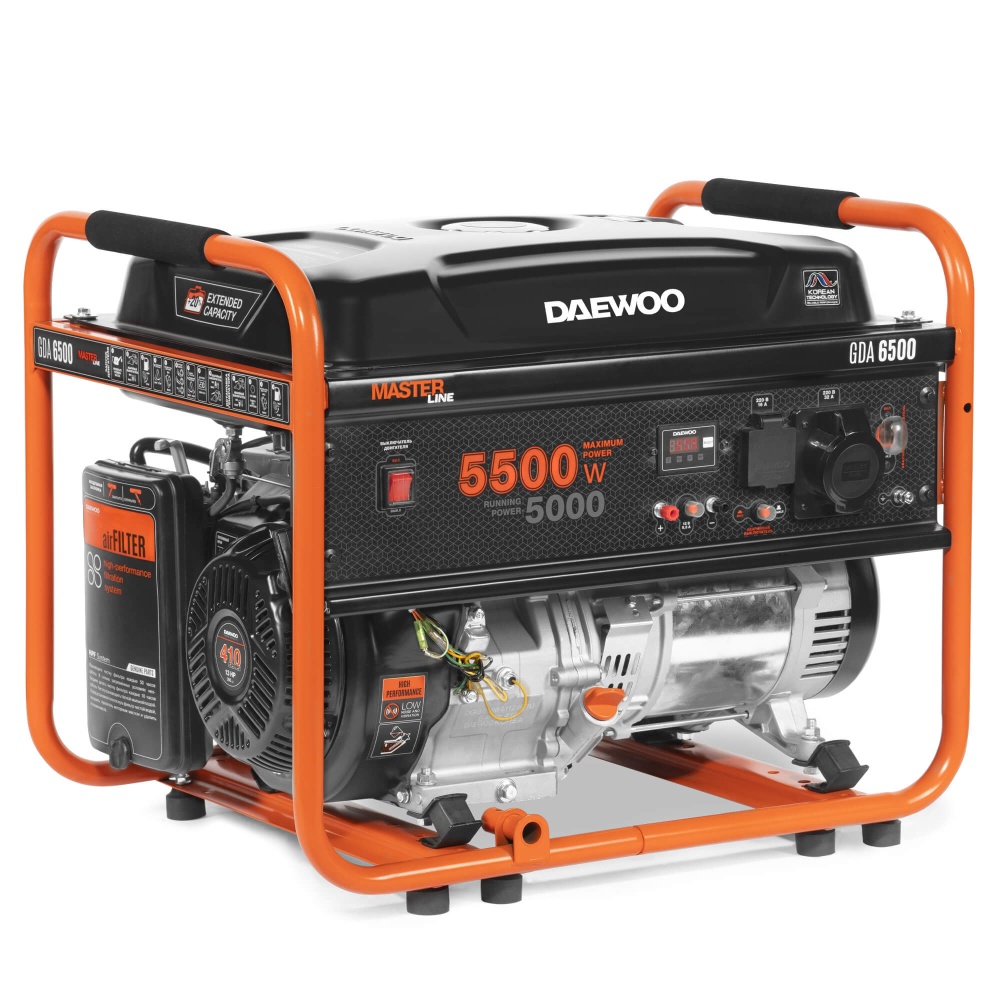Генератор  Daewoo GDA 6500 бенз. 5 кВт, 30 л, 71 кг