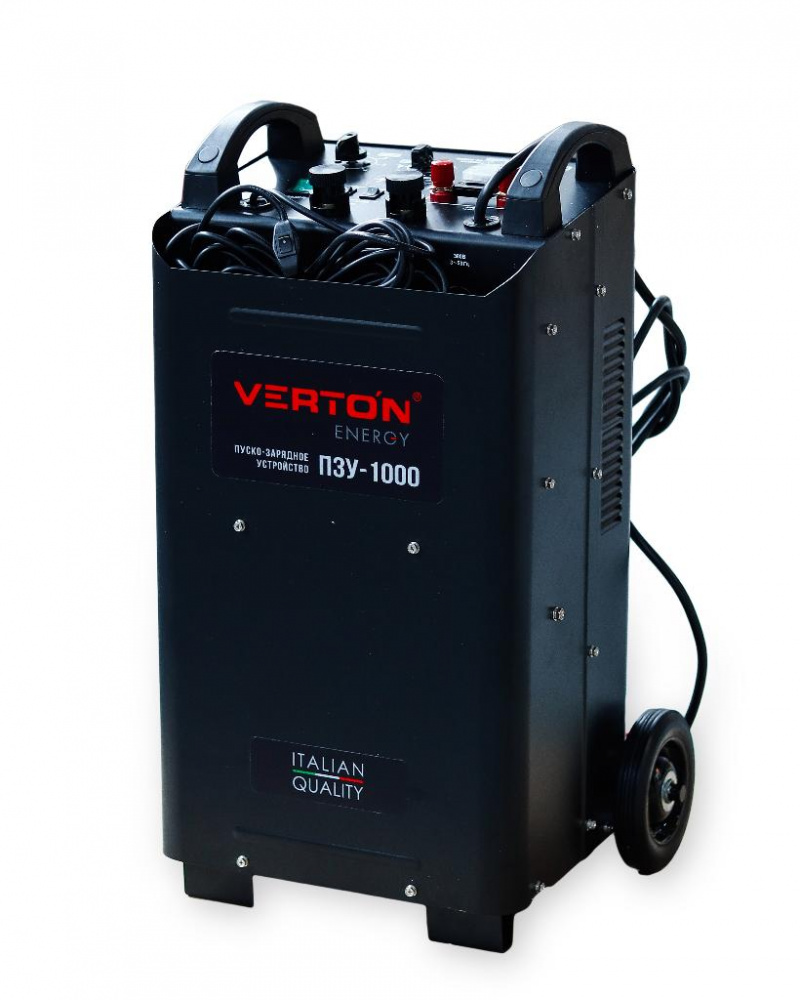 Пуско-зарядное устройство VERTON Energy ПЗУ-1000 (12/24,60-1300 Ач; заряд 2.5 кВт;100А, пуск 20 кВ)